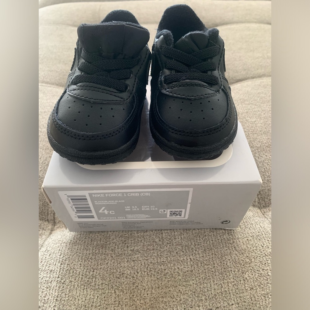NIKE FORCE 1 crib (cb) black size 4c unisex